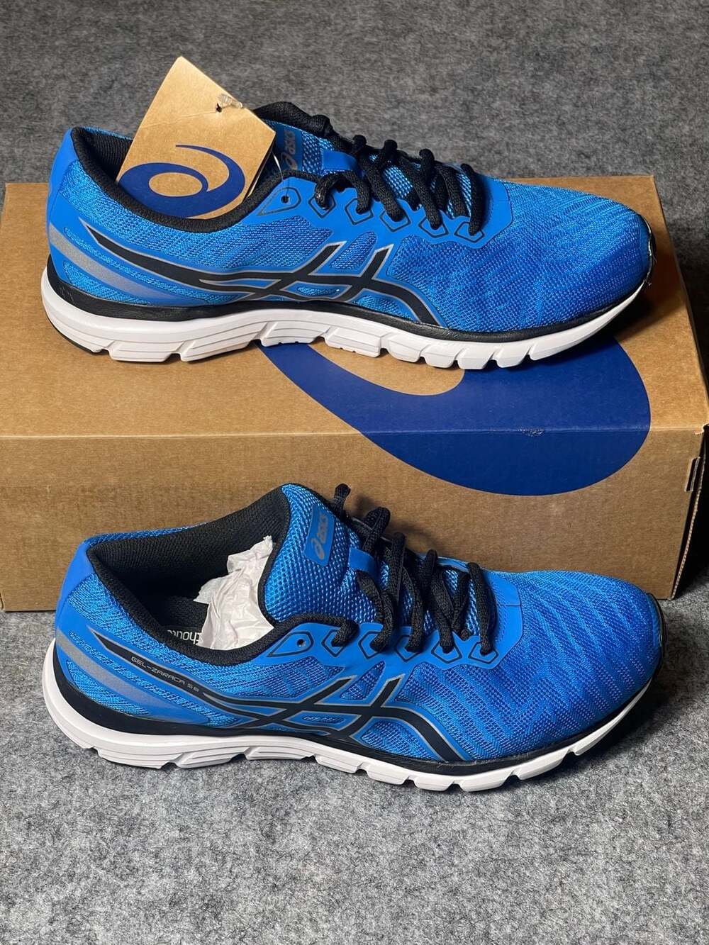 ASICS Men's GEL-ZARACA 5 B Running Shoes in Directoire Blue/Black